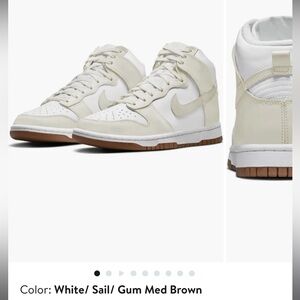 Nike White and Brown Women's Sneakers